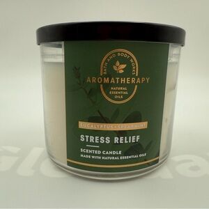 Bath & Body Works Aromatherapy Stress Relief Eucalyptus Spearmint Candle - NEW